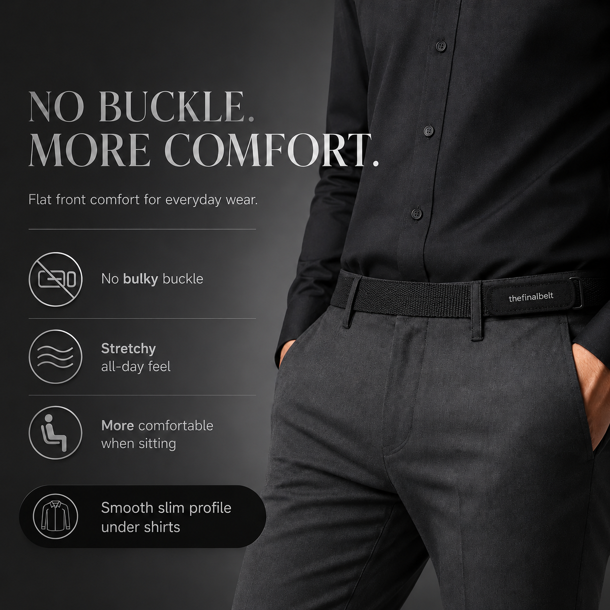 Buckle Free Final Belt-PU Leather (UniSex)